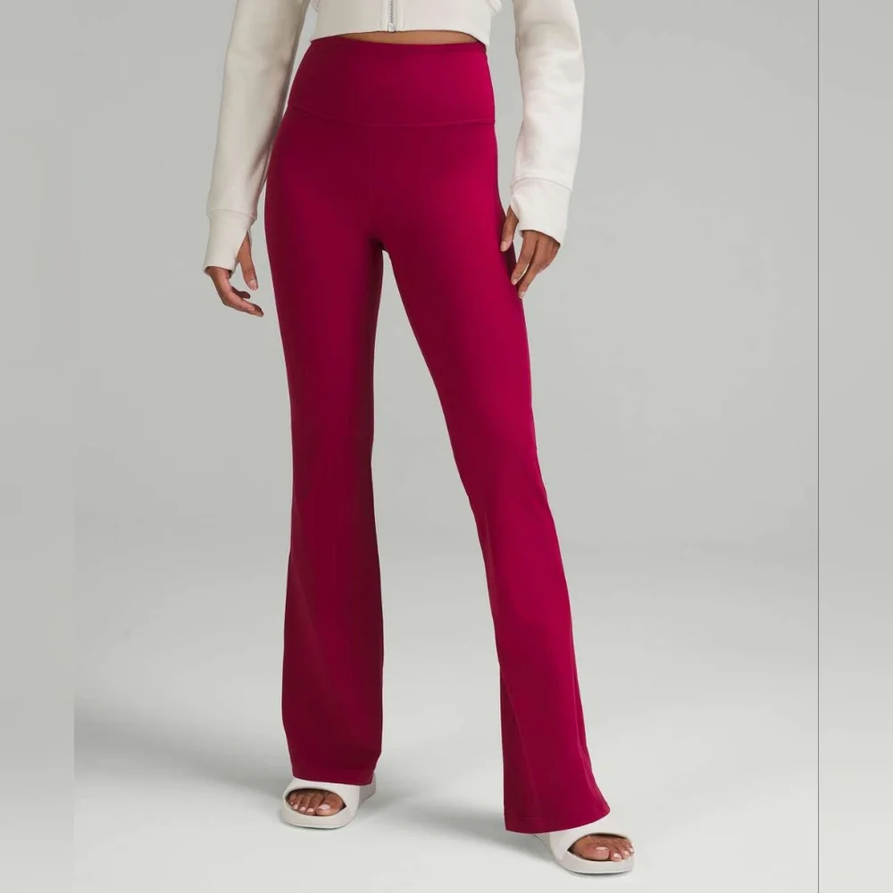 NWOT Lululemon Groove Super-High-Rise Flared Pant *Nulu 32” (Pomegranate)